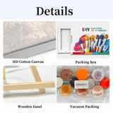 HeeBenor Framed Paint by Numbers Kit for Adults, Autumn Leaves Paint by Numbers Kit for Adults with Easel, DIY Landscape Paint by Number with Frame, Adult Paint by Number Kits Framed Canvas 8x12 Inch HeeBenor