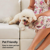 Belffin Oversized Modular Sectional Sofa U Shaped Couch with Storage Ottoman Velvet Sectional Couch for Living Room, Beige Belffin