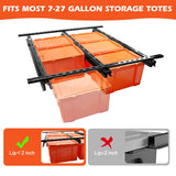 gjkldcvb Overhead Garage Storage Rack, Ceiling Bin Rails Storage, Adjustable Garage Storage System, Bin Organization System, Heavy Duty Metal Rack for Container, Supports Most Storage Bins, 48" x 48" gjkldcvb