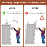 Fameill 6 Drawer Dresser for Bedroom, Farmhouse Wood Chest of Drawers, Double Storage Dresser Organizer Wide Dresser TV Stand for Living Room, Hallway, Entryway, Light Rustic Oak Fameill