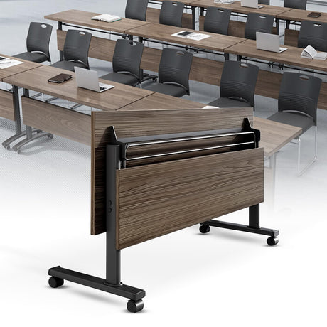 Conference Room Table Folding Conference Table, Foldable Flip Top Training Seminar Table, Office Training Room Table with Silent Wheels, Modern Meeting Table for Office Classroom (1Pack 47.2in) Lrxmastery