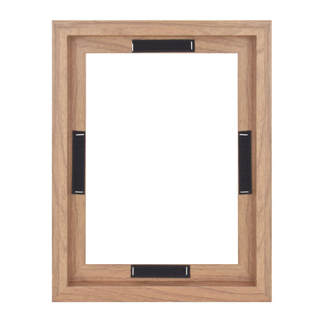MCS Canvas Float Frames 9x12 Frame, Walnut Wood Grain Frame for Finished Canvases, Vertical & Horizontal Wall Hanging Large Frame with Adhesive for Canvas Paintings (1-Pack) MCS