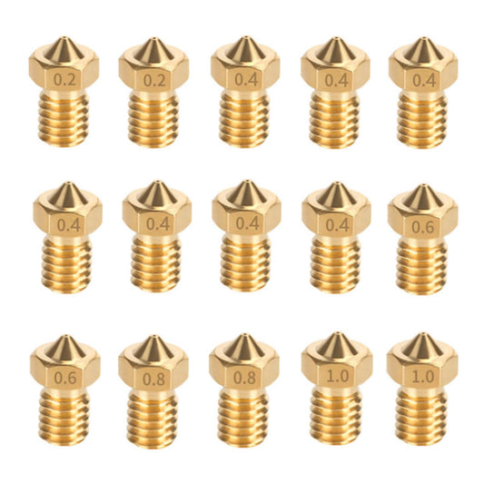 LANKEGU 15PCS Brass Nozzles Kit for Anycubic Kobra, 3D Printer 7PCS 0.4mm Nozzles and 2PCS 0.2mm, 0.6mm, 0.8mm, 1.0mm Brass Nozzles Kit for Anycubic Mega, Mega X, Chrion, Kobra, Kobra Neo - WoodArtSupply