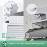 Tonature No Tools No Drill Top Down Bottom Up Cellular Shades for Windows, 1" Blackout Fabric, Cordless Honeycomb Blinds for Indoor Window, Thermal Insulated Noise Reduction, 26" W x 48" H, White Tonature