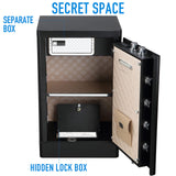Tenamic Deluxe Biometric Fingerprint Safe Box Smart Touch Screen Fireproof Safe for Home Office Hotel 3.83 Cubic Tenamic
