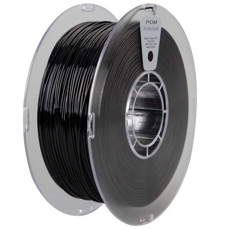 POM Filament, Polyoxymethylene 3D Printer Filament 1.75mm 1kg Spool, High Hardness, High Rigidity (Black) Spriour