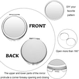 6 Pieces Sublimation Pocket Makeup Mirror Sublimation Metal Compact Mirror Sublimation Travel Makeup Mirror for Women Men Home Travel Use Jetec