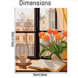 F.NIMAGOP 6 Packs Paint by Numbers Kit for Adults,Coffee DIY Acrylic Oil Painting Paint by Numbers Kits on Canvas,Bread Adults Paint by Numbers Kits Drawing Paintwork for Home Decor 9.8x13.8inch F.NIMAGOP