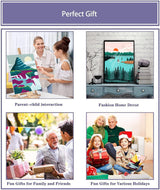 LWZAYS Paint by Number for Adults,Landscape Lake Mountain Paint by Numbers,Without Frame DIY Oil Painting Acrylic Paints for Wall Art（6 Pack 8X12 Inch LWZAYS