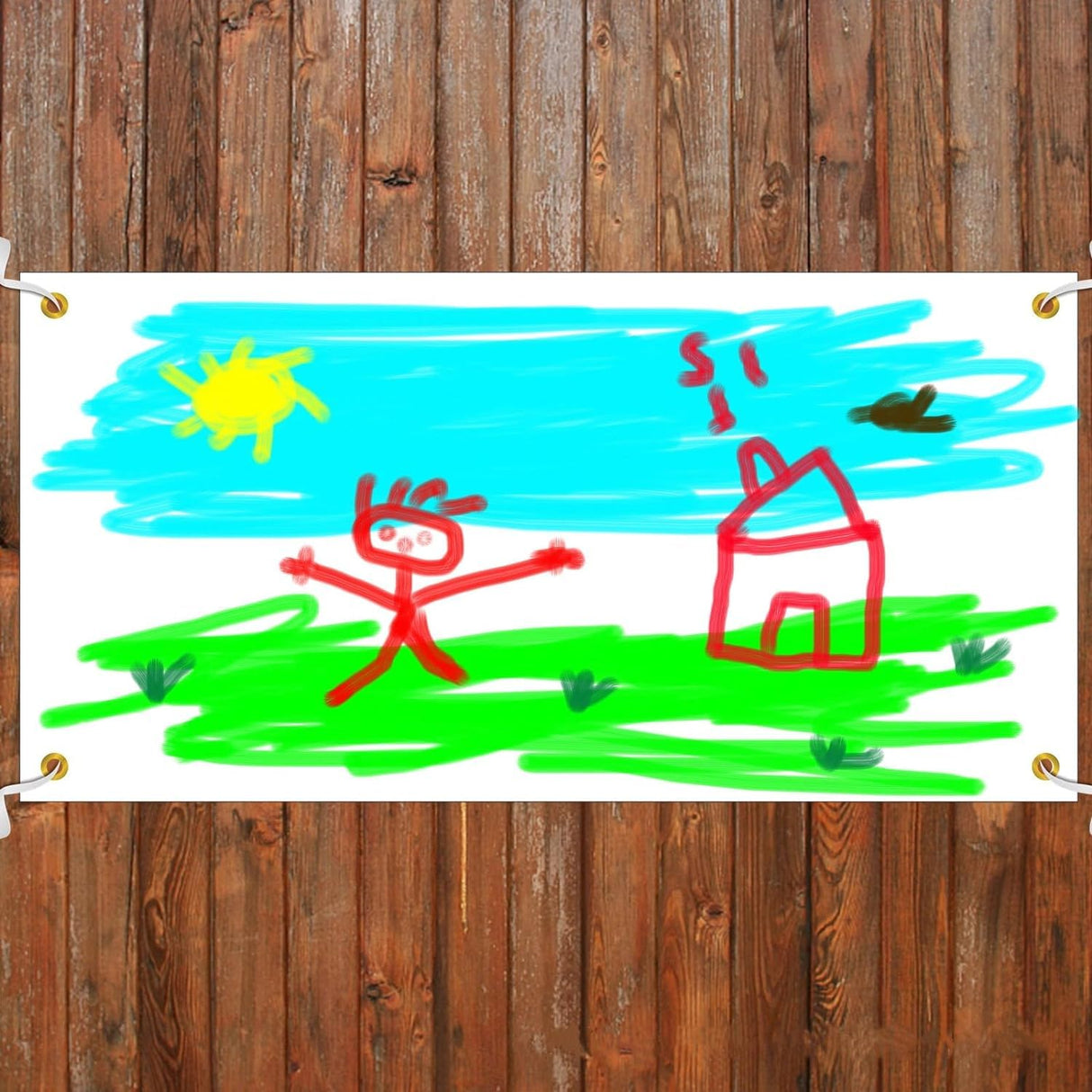 4 Pack Large Banners Signs Paintable Blank Banners 2 x 4 Feet White Flags Plain Make Your Own Banner DIY Party Festival Celebration Sport Activities School Events Outdoor Decoration with 39.37ft Rope AccuLess