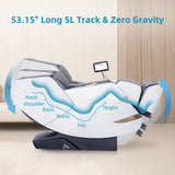 MassaMAX MT339 4D Massage Chair, Full Body Shiatsu Recliner with Electric Extendable Footrest, Zero Gravity, SL Track, Deep Yoga Stretch, 15 Modes, AI Voice Control, Foot Rollers, and Heating (White) MassaMAX