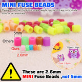 Lenwen 52000 Pcs Fuse Beads 96 Colors 2.6 mm Tiny Mini Fuse Beading Melty Beads with Pegboards Creative Refill Set Art Crafts for Girls Kids Beginners DIY Art Beading Party Lenwen