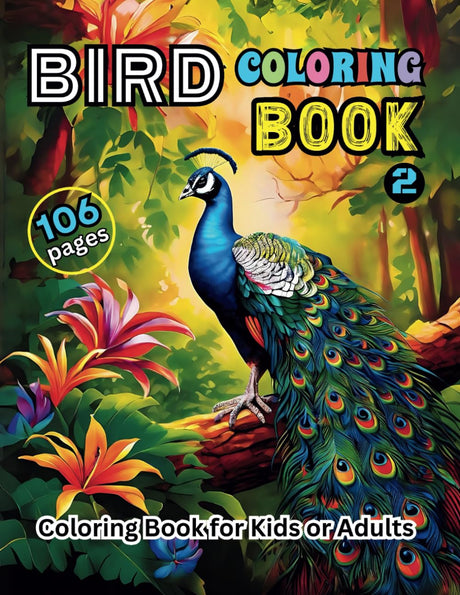 Bird Coloring Book 2: Wings of Wonder - Explore the Beauty of Birds with Colorful Designs. Majosta
