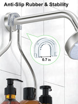 SMARTAKE Hanging Shower Head Caddy, Rustproof Bathroom Shower Shelf Organizer, SUS201 Stainless Steel Over The Storage Rack, for Toilet, Bathroom, Silver SMARTAKE