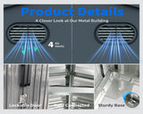 10x20 FT Outdoor Storage Shed, Metal Garage Shed with 2 Lockable Doors, Large Metal Building with 4 Air Vents, Galvanized Steel Prefab Garage Sheds for Car, Truck, Tool, Dark Gray ANTSKU