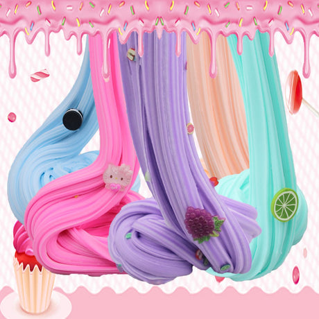 13 Pack Unicorn Dual Color Butter Slime Kit,Soft & Non-Sticky,DIY Slime Toys for Kids, for Girls and Boys Party Favors GHFEOOHN