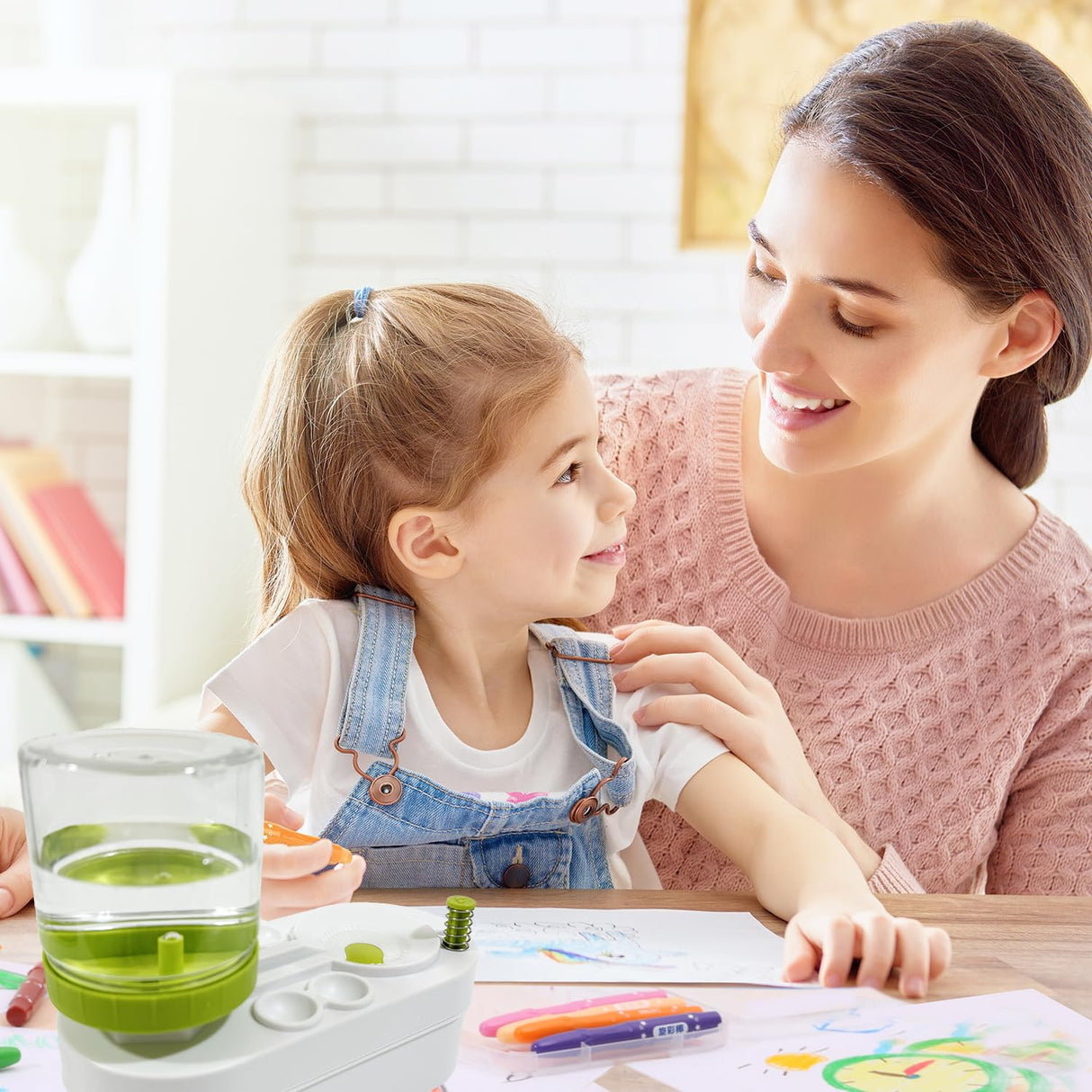 2025 Upgraded Paint Brush Cleaner Brush Rinser Water Circulation(Pre Assembled), Watercolor/Oil and Water-Based Paint Brush Cleaner Tool, Gift for Adults Artist Beginners WZWXXQ