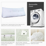 BNCKTRD College Dorm Room Headboard Pillow Twin XL Bed Wedge Bolsters Back Support Backrest Cushion for Reading Working Sitting on Bed Daybed Couch Bunk Bed Rest Pillow Linen Ivory BNCKTRD