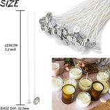 EricX Light Candle Making Kit, 60pcs Candle Wicks, 60pcs Candle Wicks Sticker, 1pc Candle Wax Pouring Pot, 2pcs 3-Hole Wicks Centering Devices, 1pc Mixing Spoon, DIY Candles Craft Tools EricX Light
