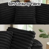 Trygoal Modern Curved L-Shape Sectional Sofa, Luxury Oversized Upholstered Sofa with Deep Seat, Comfy Sleeper Couch with Left Chaise Lounge, Boneless Cloud Curved Couch for Living Room, Black Trygoal