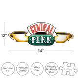 AQUARIUS Friends Central Perk Puzzle (2-Sided Shaped 600 Piece Jigsaw Puzzle) - Glare Free - Precision Fit - Officially Licensed Friends TV Show Merchandise & Collectibles - 34x12 in AQUARIUS