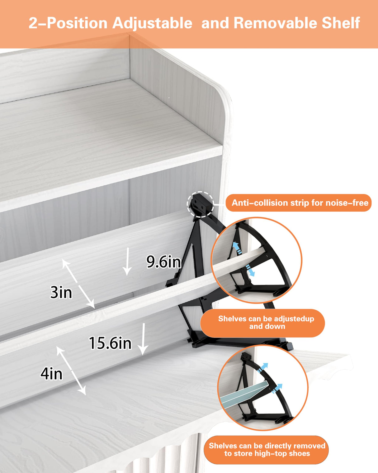 Piskyet Shoe Storage Cabinet with 2 Flip Drawers and Boot Cabinet, Morden Fluted Narrow Shoes Rack Organizer for Entryway with Anti-tilt Device,Hidden Handles Piskyet