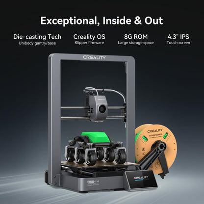 Creality Ender 3 V3 3D Printer Fully Assembled, Upgraded 600mm/s High Speed New Metal Build CoreXZ 300℃ Hotend, Auto-Leveling Durable and Stable DIY 3D Printers for Beginners 8.66x8.66x9.84 i - WoodArtSupply