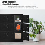 Greenvelly 9 Door Storage Locker for Employee, Metal Locker for Office, Gym, Shool, Lockable Black Steel Locker with Lock and Card Slot for Home,Garage Greenvelly