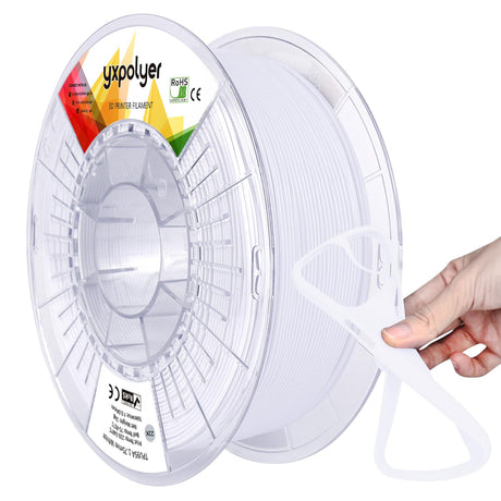 YXPOLYER TPU Filament 1.75mm 1kg 2.2lbs Soft Flexible Filament TPU 95A, 3D Printing Filament with PC Transparent Spool for Most 3D Printers and Industrial-Grade Functional Prints yxpolyer