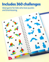 Coogam Magnetic Travel Tangram Puzzle with 3D Building Blocks, Road Trip Pattern Shape Handwriting Jigsaw Books with 360 Brain Teasers, Montessori Educational Toy Gift for Kids Adults Coogam