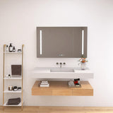 MEDUNJESS 47"X19" Stone Resin Wall Mounted Floating Sink, Bathroom Vanity with Sink,Solid Surface Bathroom Pedestal Sink Basin with No Faucet Hole and Pop-up Drain, Matte White MEDUNJESS