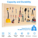 [8x4 Ft²] PVC Slat Wall Paneling, Adjustable Slatwall Panels with Coupling Structure, Slatted Wall Panel System with Customizable Storage Options, DIY Cutting & Easy-to-Install Slatwall Board Shelves QUEENLINK