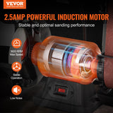 VEVOR 8 Inch Bench Grinder, Bench Grinder Sander with 2 x28 Inch Belt Sander Combo and 2.5A Induction Motor for Metalworking Sharpening Grinding VEVOR