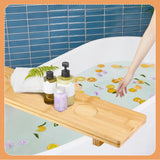 Wenqik Bathtub Tray Bamboo Wood Bath Tray Large Bath Tub Tray Table Bathtub Tray Caddy Bathtub Accessories Anti Tipping for Bathtub Bathroom Spa Wenqik