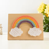 CraftMelonMelon DIY 3D String Art Kit for Adults Beginners - Rainbow Cloud Craft Kit- Beginner to Advanced Crafters, Unique Home Wall Decorations Gift，Art Crafts(5.91 inches * 7.87 inches) CraftMelonMelon