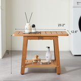 Poly Shower Stool for Inside Shower Waterproof, HDPS Shower Bench for Shaving Legs, Heavy Duty Plastic Bathroom Shower Chair Shower Seat Adjustable Feet, Shower Foot Rest Stool, No-Slip, Brown KaimuBench