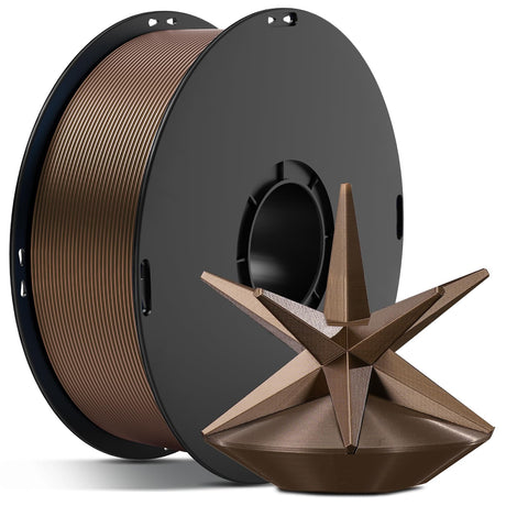 ANYCUBIC Silk Filament, Metal-Like PLA Shiny Clog-Free 3D Printing PLA Filament 1.75mm Dimensional Accuracy +/- 0.02mm, 1KG Spool (2.2 lbs), Metal Copper ANYCUBIC