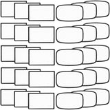 30 PCs Sublimation Patches - Iron On Blank Patches for DIY Hats Caps Backpack Uniforms Crafts - Rounded Rectangle and Rectangle Shape Gadjica