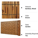 Natural Bamboo Fencing for Garden, Reed Fence,Decorative Rolled Willow Border Screen, Hand-Woven,Sun Shade,Waterproof,for Balcony,Patio,Garden (Size : 90x200CM(35x79in)) Bcofo