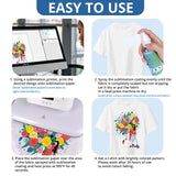 HTVRONT Sublimation Coating Spary for Cotton Shirts 2x150ml, Sublimation Spray for All Fabric, Canvas, Carton, Pillow, Sublimation Spray Quick Dry & High Gloss, Vibrant Color & Strong Adhesion HTVRONT