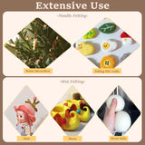 ZXIIXZ Needle Felting Kit, 24 Colors Felting Wool Kit with Felt Bag, Felting Needles, Pad, Felting Wool Bulk for DIY Needle Felting Beginner with Instructions ZXIIXZ