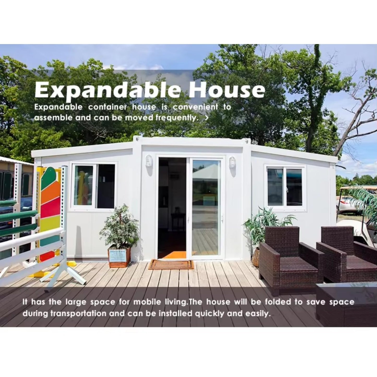 Luxury Prefab House Economical Portable 2 Bedroom Living Tiny Home Modular House - WoodArtSupply