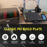 IdeaFormer-3D PEI Build Plate 256x268mm for Anycubic Kobra 3/Kobra 3 Combo, Smooth PEI+Textured PEI Spring Steel Bed Plate Excellent Adhesion 3D Printer Platform for Kobra 3 Series IdeaFormer-3D