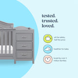 DaVinci Charlie 4-in-1 Convertible Crib and Changer Combo in Grey DaVinci