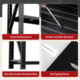 4000LBS Garage Shelving Heavy Duty, 42” W Storage Shelves, 4-Tier Adjustable Metal Storage Shelves, Steel Industrial Shelving Unit, Metal Shelving for Garage, Basement, Warehouse(Black, 41.5x20x79in) SXJJAR