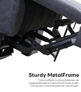 WILLOVE Oversized Rocker Recliner Chair Rocking Recliners Overstuffed Soft Big Man Manual Recliner Extra Large Living Room Chair 350 LBS Capacity, Grey, XL WILLOVE