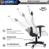 Homall Gaming Chair, Video Game Chair with Footrest and Lumbar Support, Ergonomic Computer Chair Height Adjustable with Swivel Seat and Headrest (Pale White) Homall