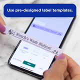 Brother P-Touch Cube Smartphone Label Maker, Bluetooth Wireless Technology, Multiple Templates Available, Apple & Android Compatible - Blue, 2.5 x 4.6 x 4.6 inches Brother