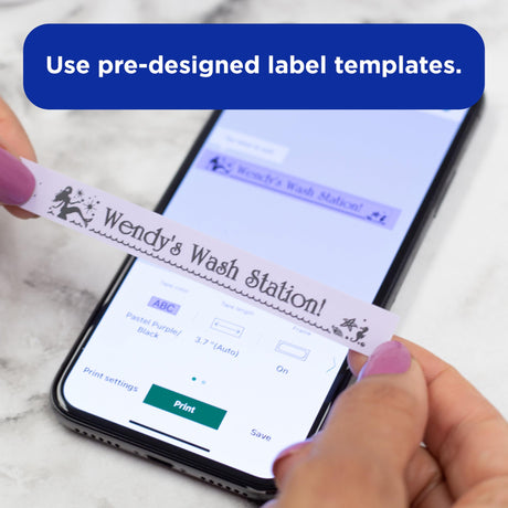 Brother P-Touch Cube Smartphone Label Maker, Bluetooth Wireless Technology, Multiple Templates Available, Apple & Android Compatible - Blue, 2.5 x 4.6 x 4.6 inches Brother