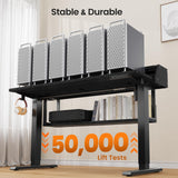 ErGear Adjustable Electric Standing Desk with Bookshelf & RGB Monitor Stand ErGear